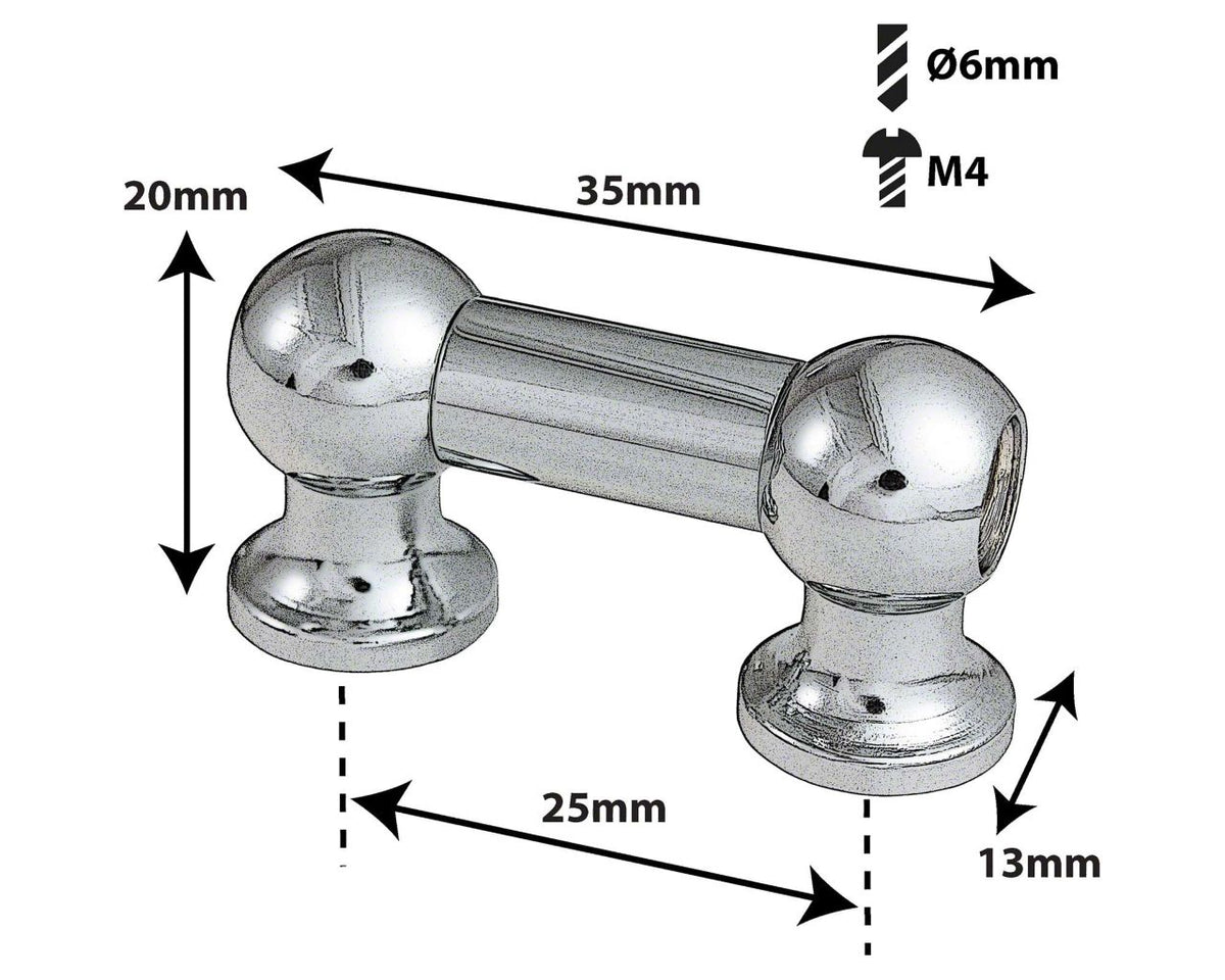 TL12D25 Coquille Tube 25mm Double Tirant (X1)