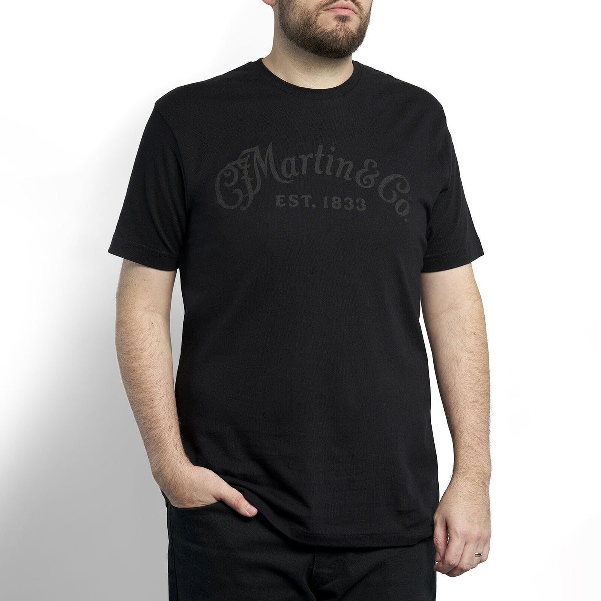 T-shirt Tone-on-Tone noir L