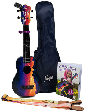 Flight: Elise Ecklund Travel Uke Bundle - Sunset