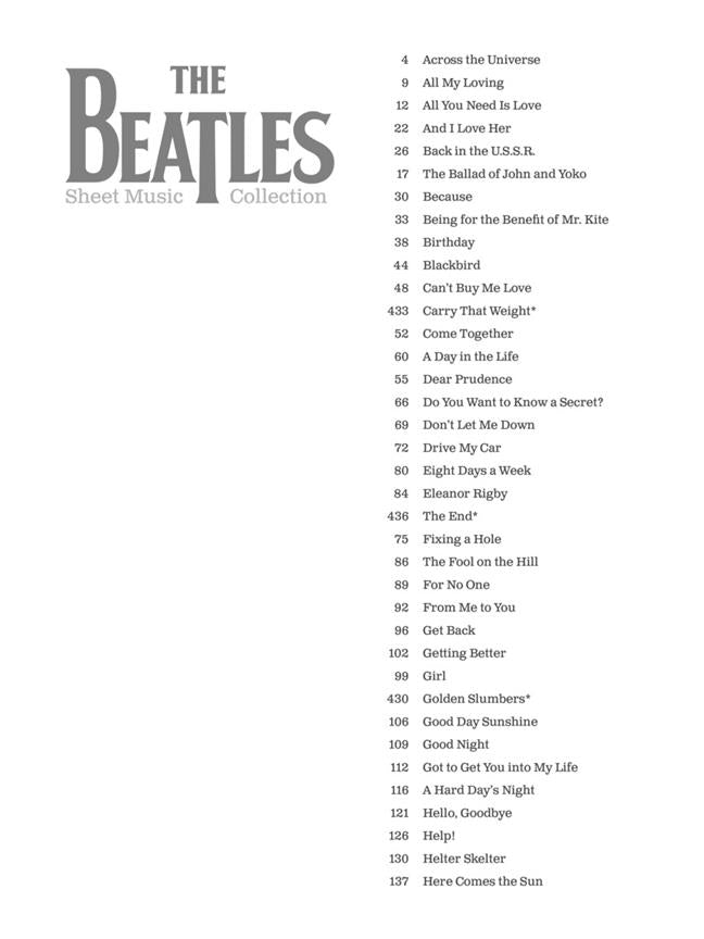 The Beatles Sheet Music Collection PVG