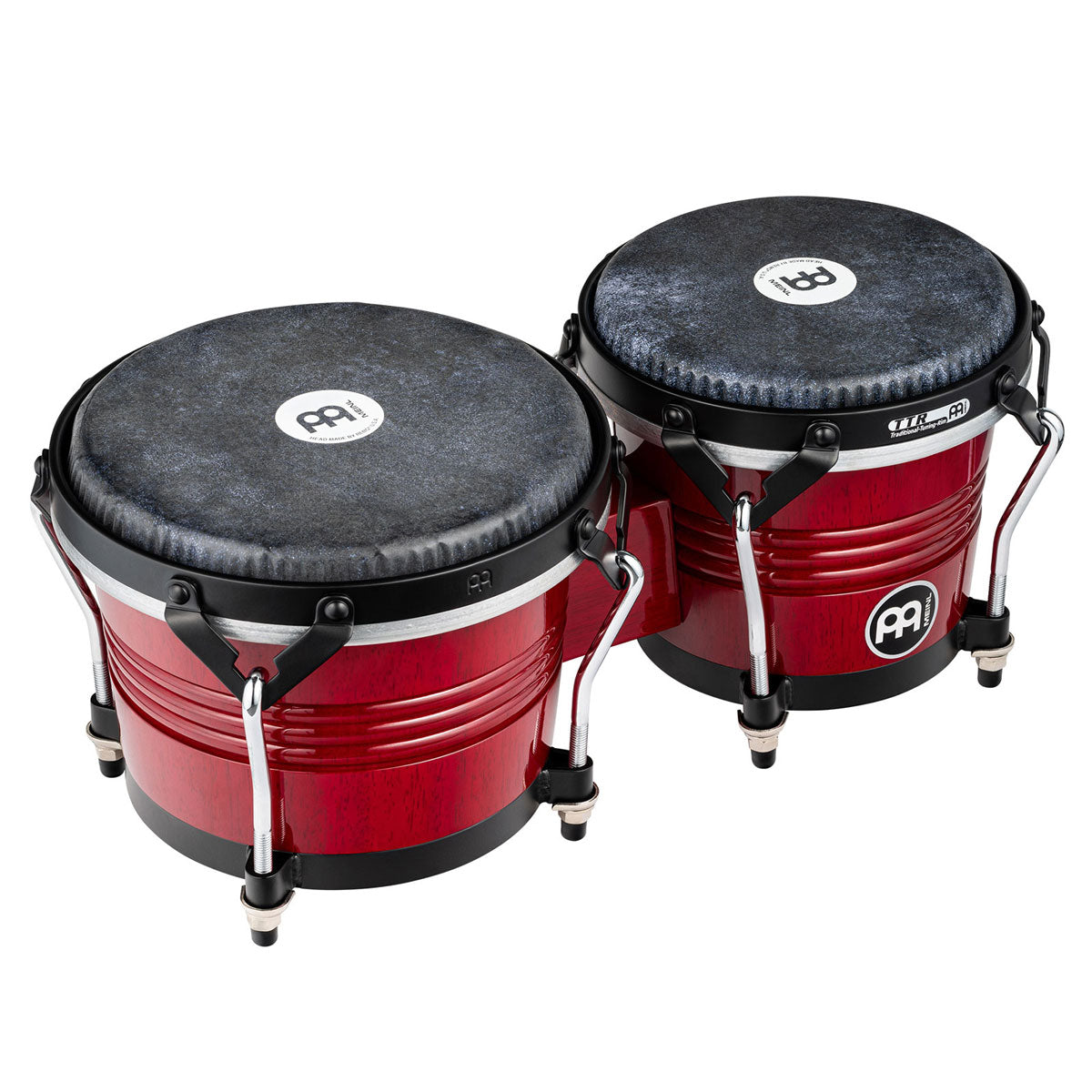WBTR300WR - Marathon Traditional Bongo 6 3/4" Macho & 8" Hembra - Wine Red