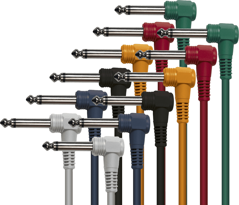 Yellow Cable Cordon Jack Coudé Mono M Jack Coudé Mono M 30 CM - Lot de 6