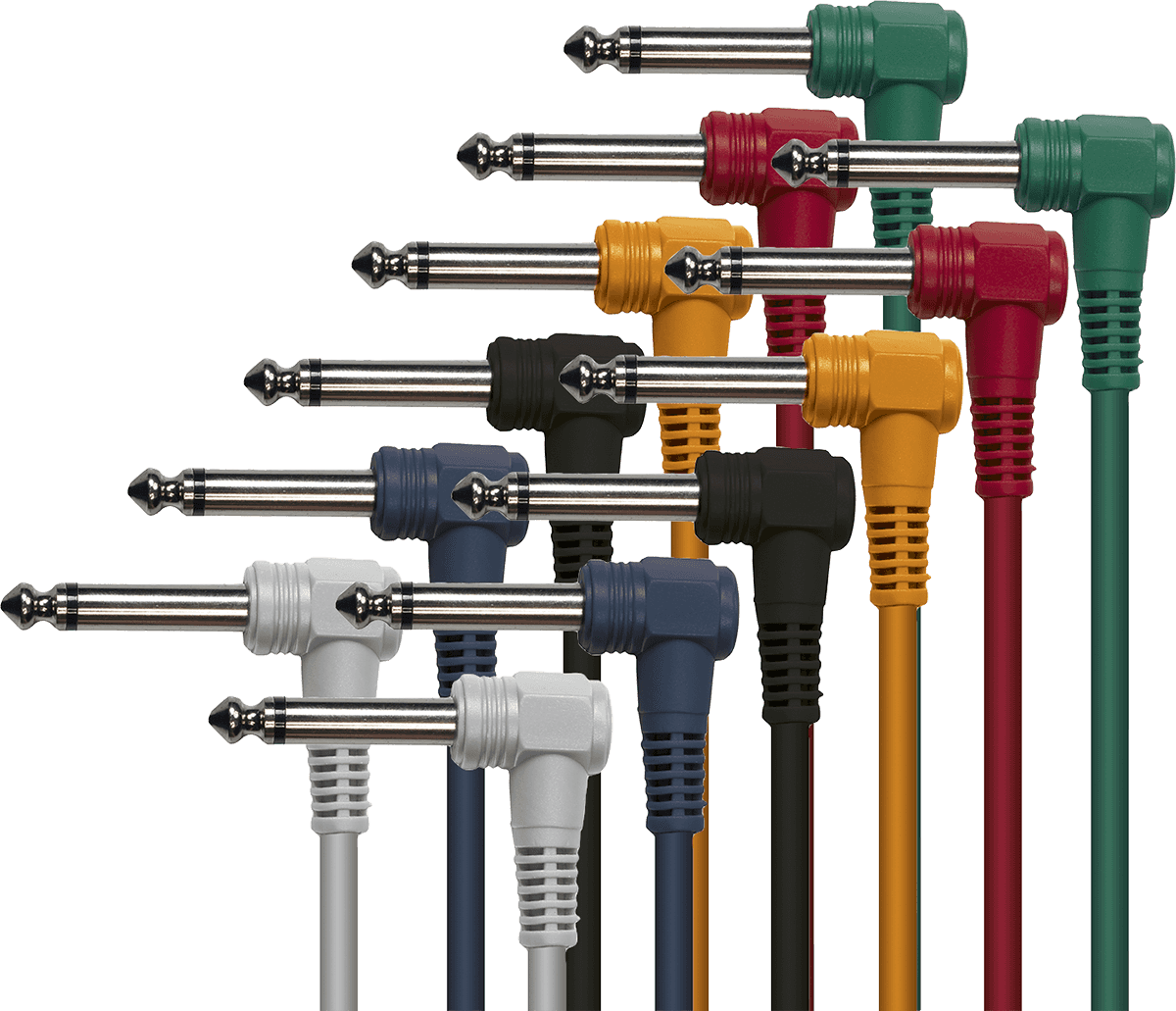 Yellow Cable Cordon Jack Coudé Mono M Jack Coudé Mono M 30 CM - Lot de 6