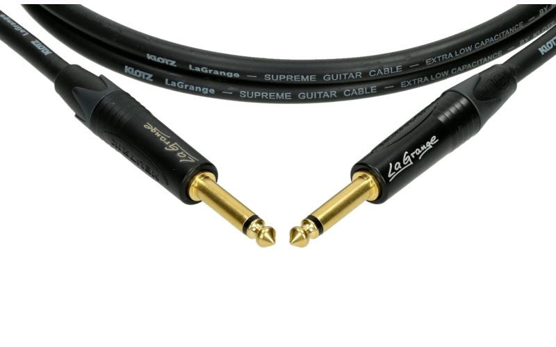 LA-grange Câble Instr. BK 4.5M Jack Mono - Jack Mono Conta En Or