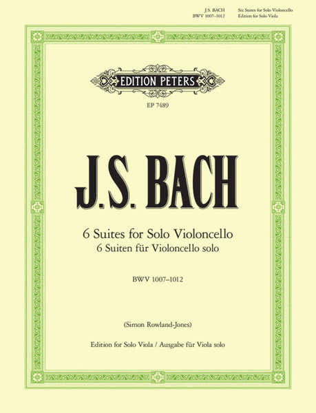 Bach J. S. - Suiten Fur Cello - Transcription Pour Alto