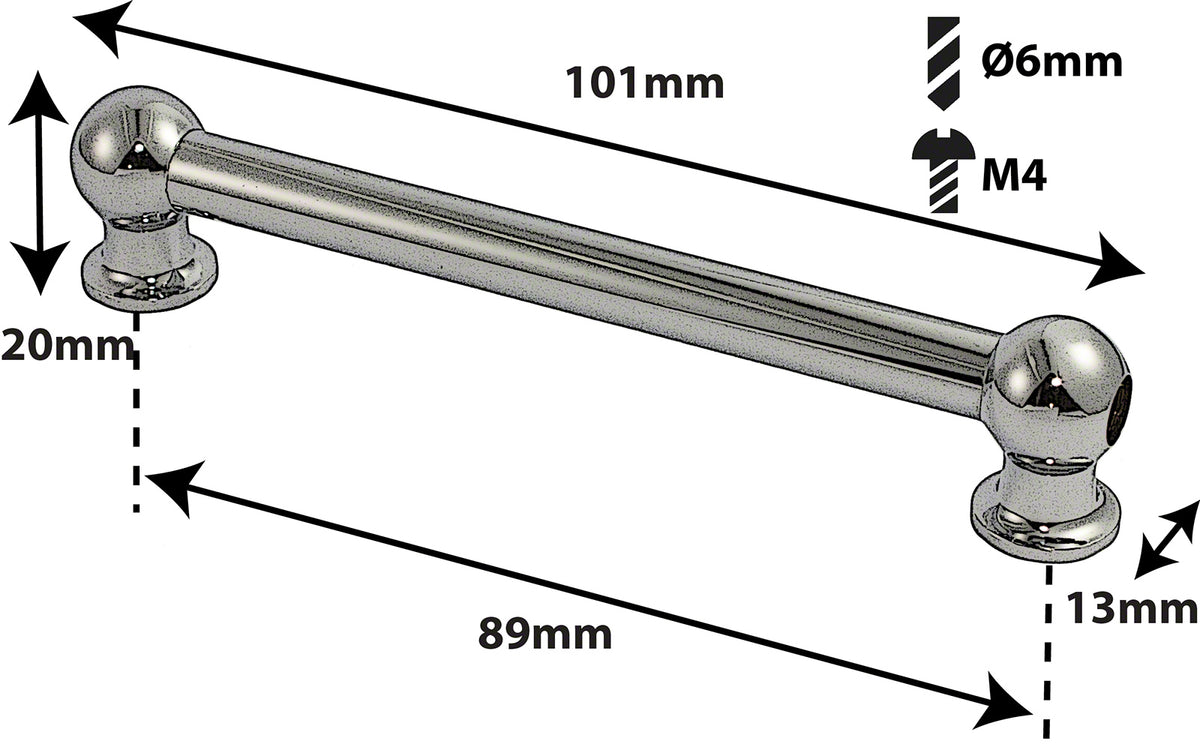 TL1D89-ST Coquille Tube 89mm Satin Double Tirant (X1)