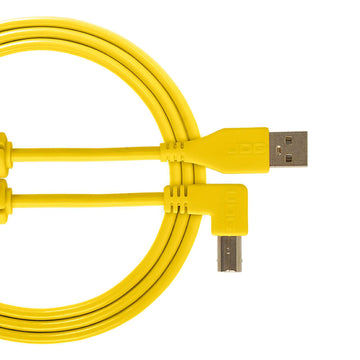 U 95004 Yl - Câble USB 2.0 A-B Jaune Coudé 1m