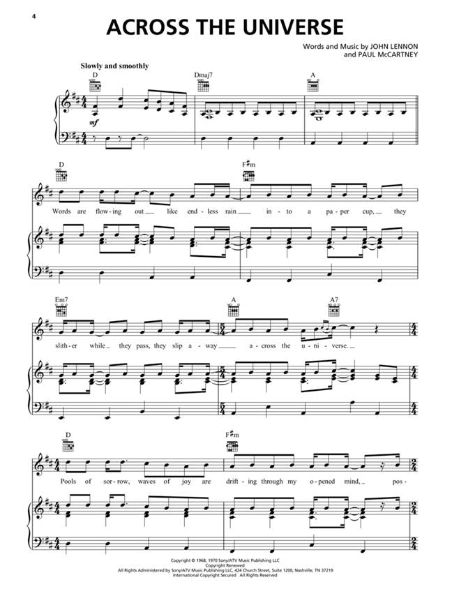 The Beatles Sheet Music Collection PVG