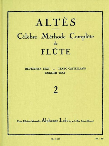 Altes - Methode De Flute Traversiere Vol. 2