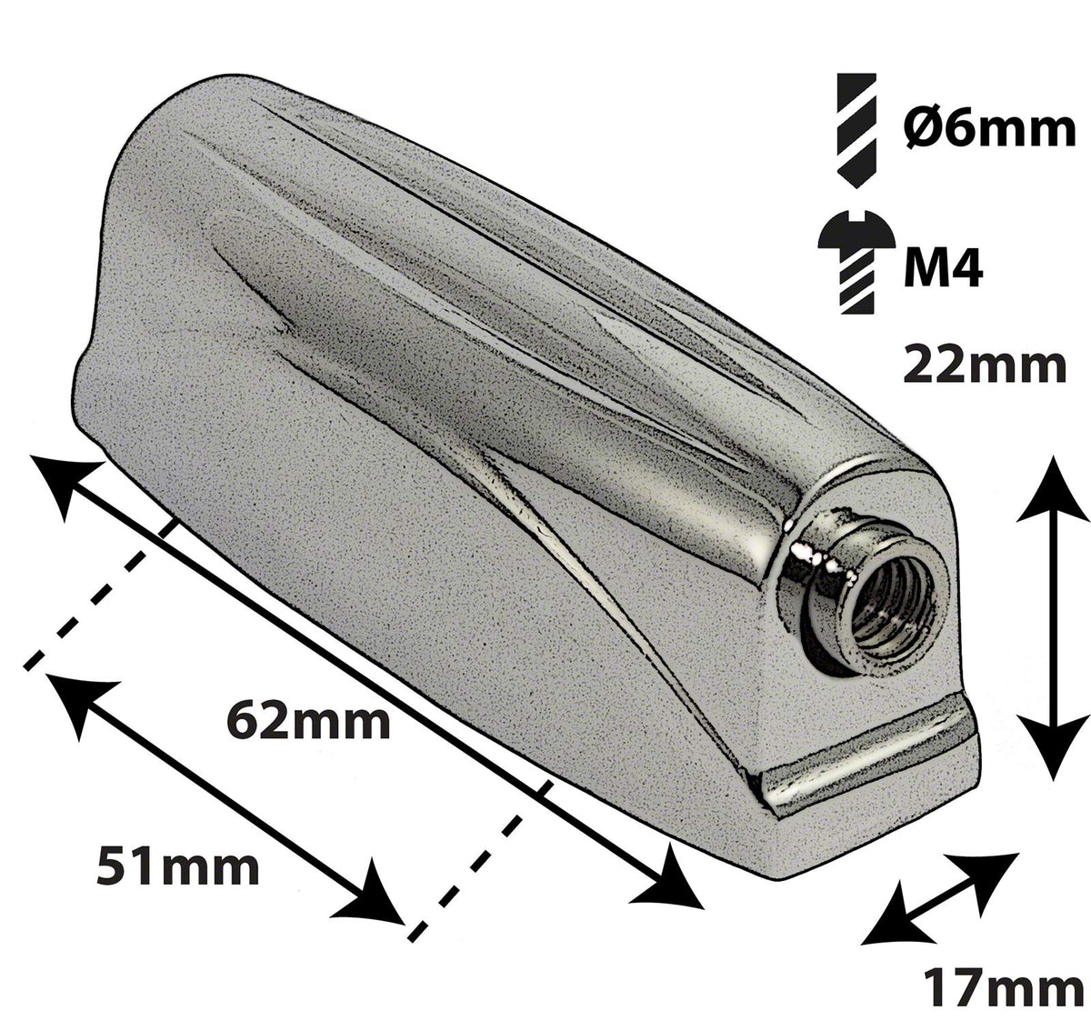 L6SD - Coquille Caisse Claire - 51mm (X1)