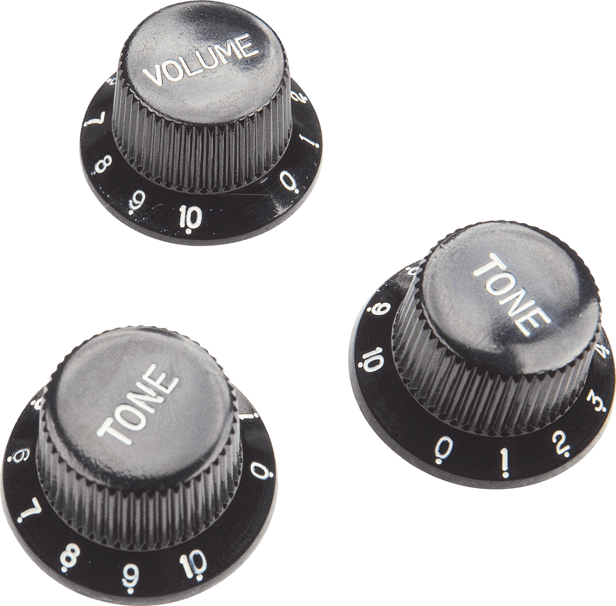 3 Boutons Strat Noir