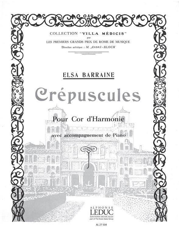 Leduc Barraine Elsa - Crepuscules - Cor D'harmonie & Piano