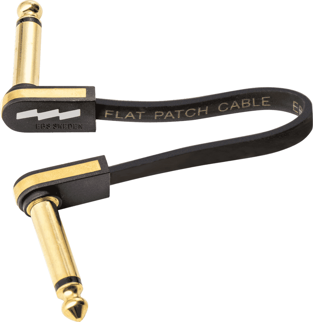 EBS Câble de Patch Guitare 10 CM Compact Or