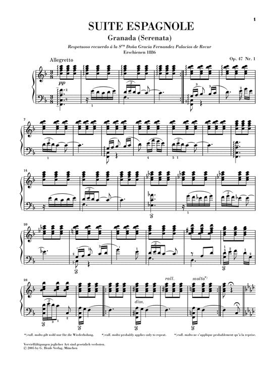 Albeniz I. - Premiere Suite Espagnole Op. 47