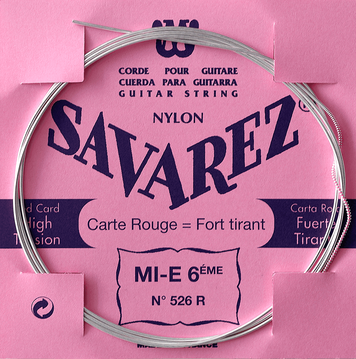 Savarez 526R MI-6 Carte Rouge Tirant Fort (Unité)