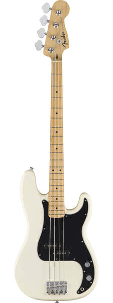 Fender Standard Precision Bass MN Black Pickguard Olympic White