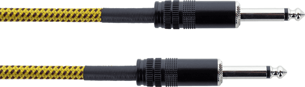 Cable Guitare Jack 3 M Tweed Jaune