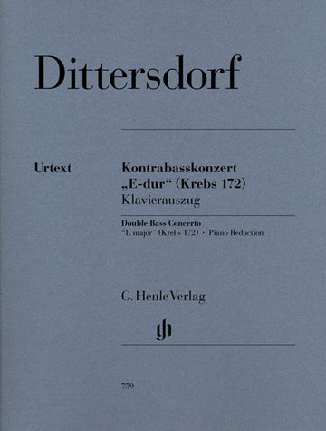 Dittersdorf C.D.V. - Double Bass Concerto In "e Major" Krebs 172