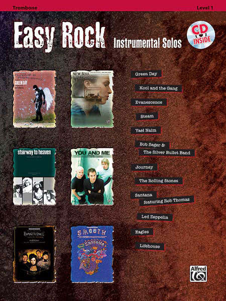 Alfred Publishing Easy Rock Instrumentals + CD - Trombone Solo