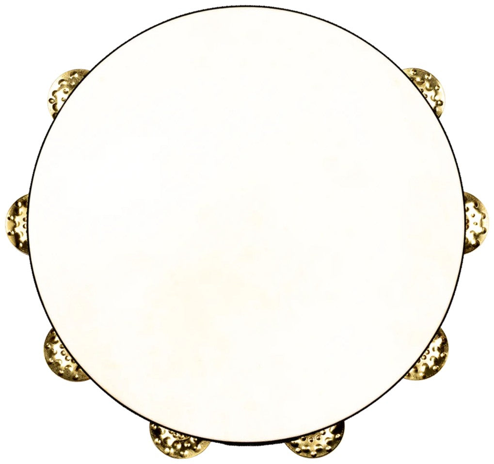 TAH1VWB - Tambourin Vintage Bois Avec Peau - Cymbalettes laiton