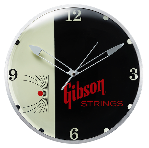 Horloge Gibson Vintage Lighted Wall Clock - Strings Sign
