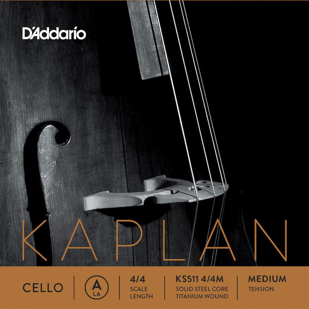 D'ADDARIO 4/4 Kaplan Corde La Medium/acier File Titanium