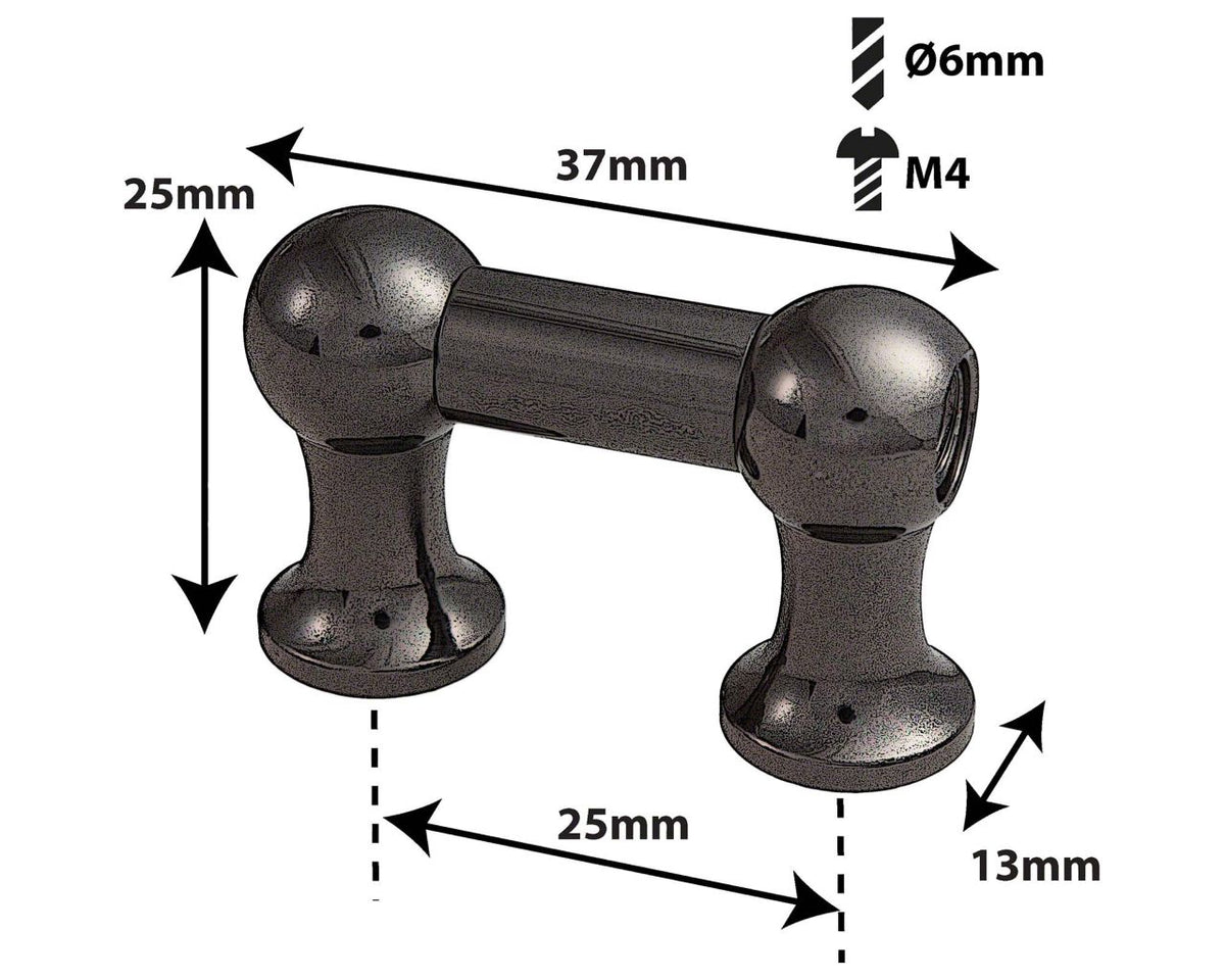 Coquille Tube - 25mm - Noir - Mono Tirant (X1)