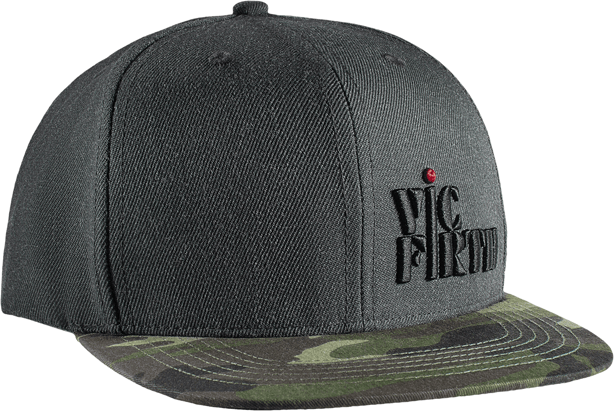 Gray Camo 6 Panel Snapback Hat