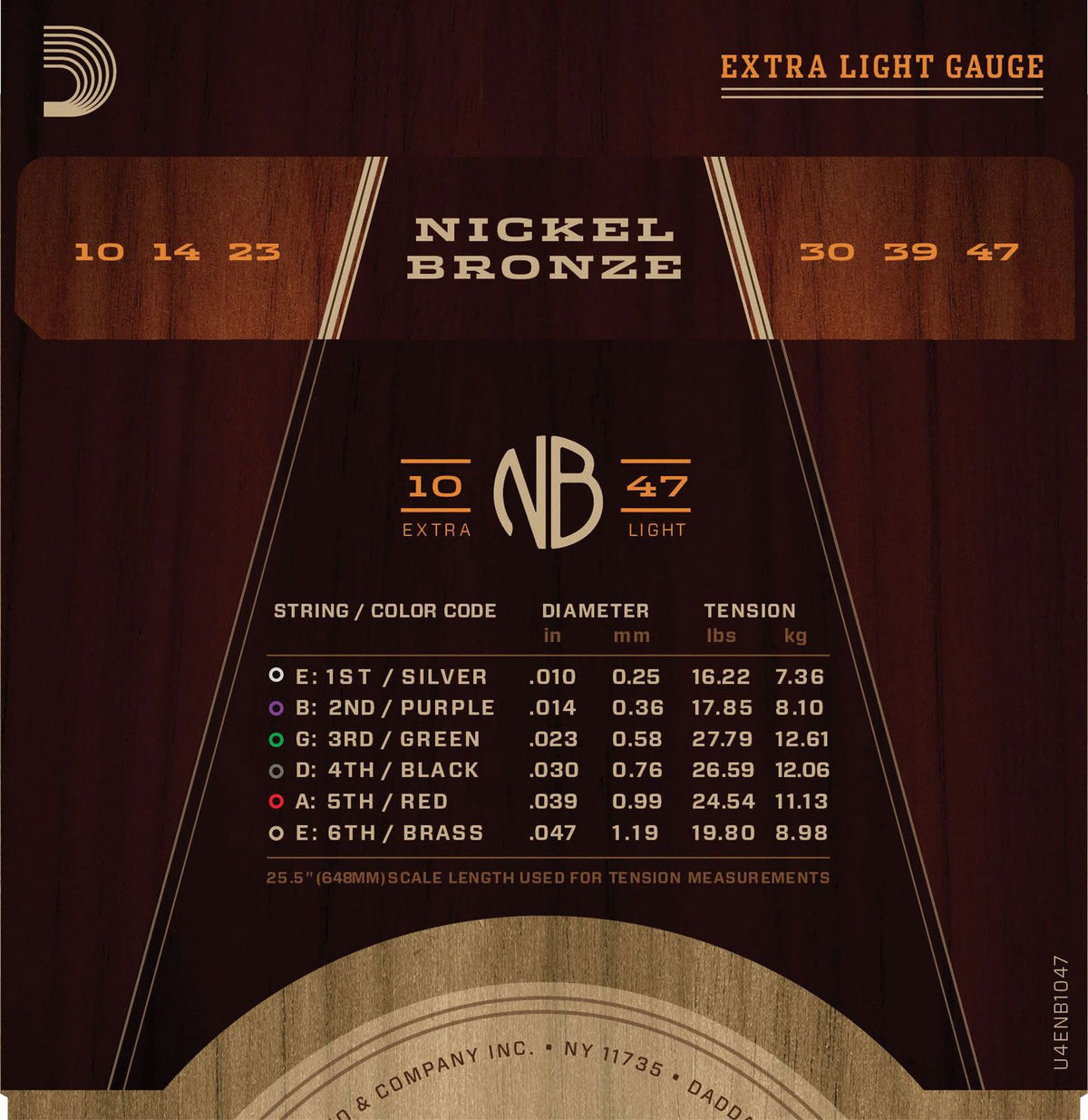 NB1047 Nickel Bronze Extra Light 10-47