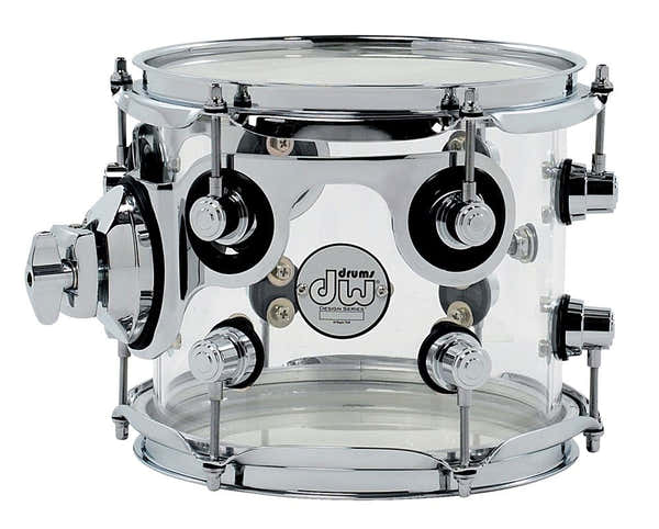 DW Drum Workshop Tom 8X7 Design Acrylique Clear
