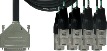 Câble Interface SUB-d/8 XLR Mâles 5 M