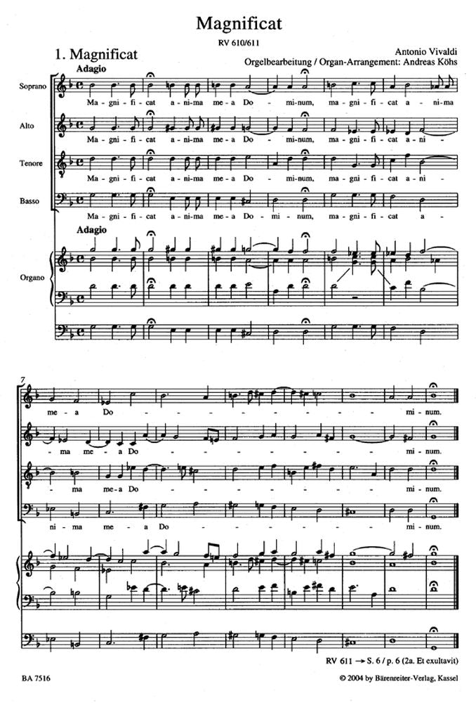 Vivaldi A. - Magnificat Rv 610/611 - Soli Choeur Orgue