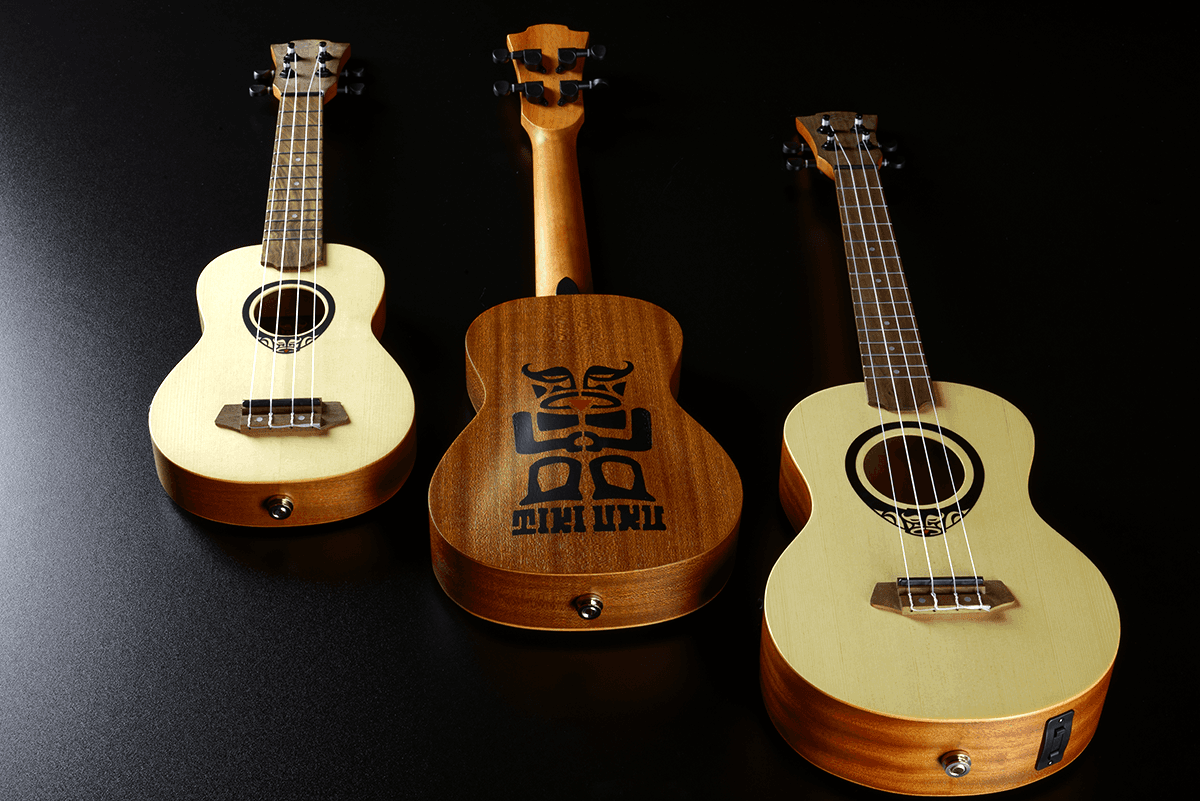 Tiki Baby Tku150Se Ukulele Baby-Soprano Slim Arched Back Électro