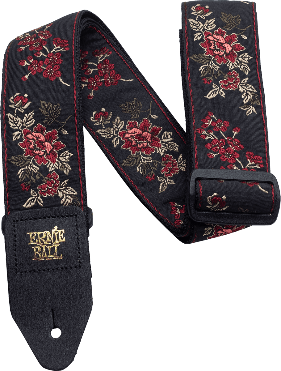 Sangle Jacquard Red Rose