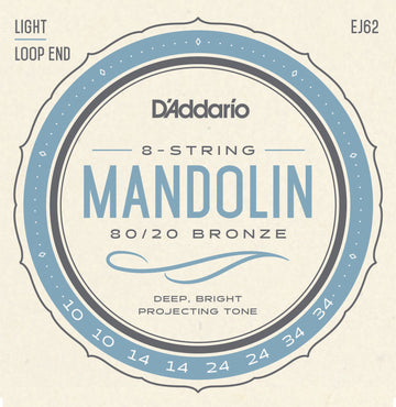 EJ62 80/20 Bronze Mandolin Strings Light 10-34