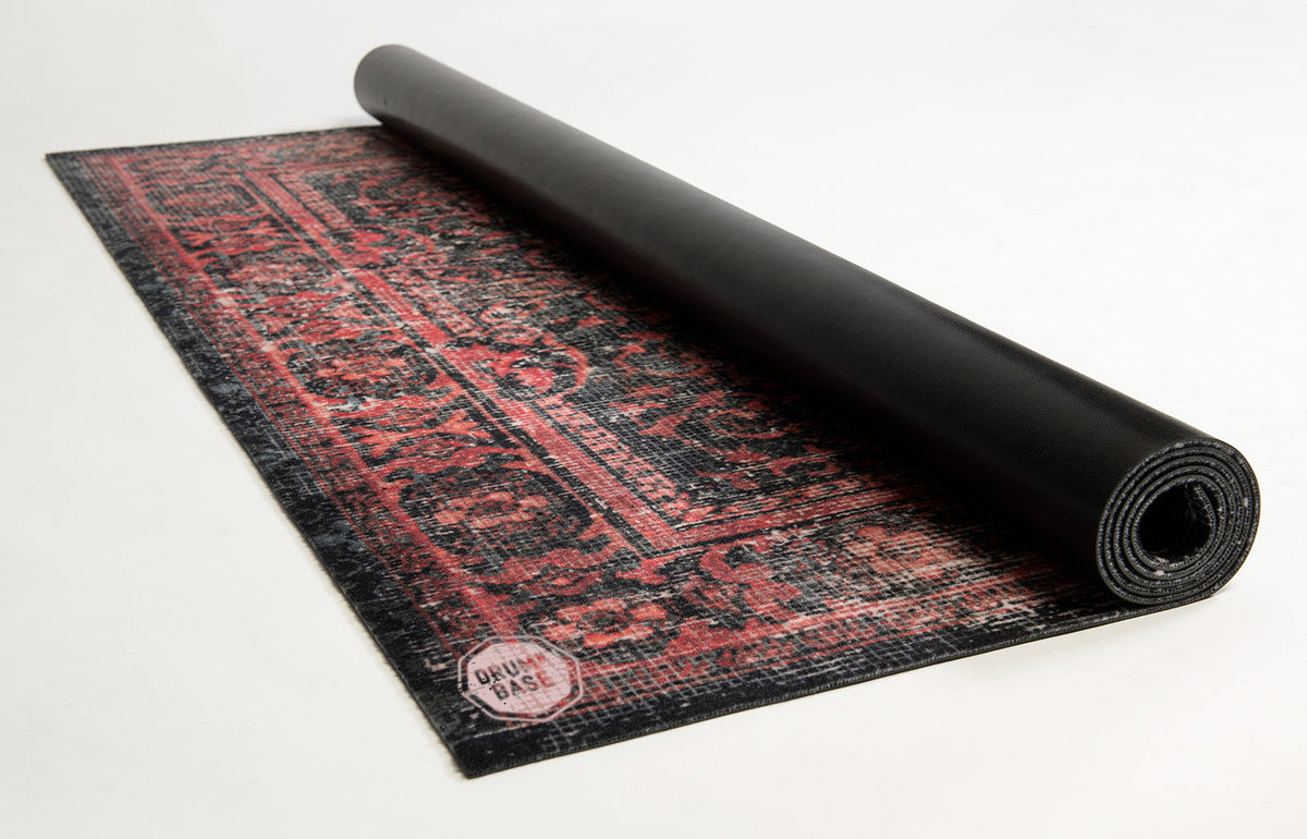 Tapis Vintage Persian 1.85 X 1.60M Antidérapant - Black Red