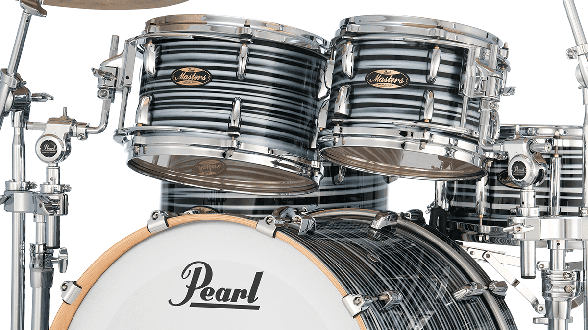 Masters Maple Gum Stage 22 GYROLOCK-l Black Oyster Swirl