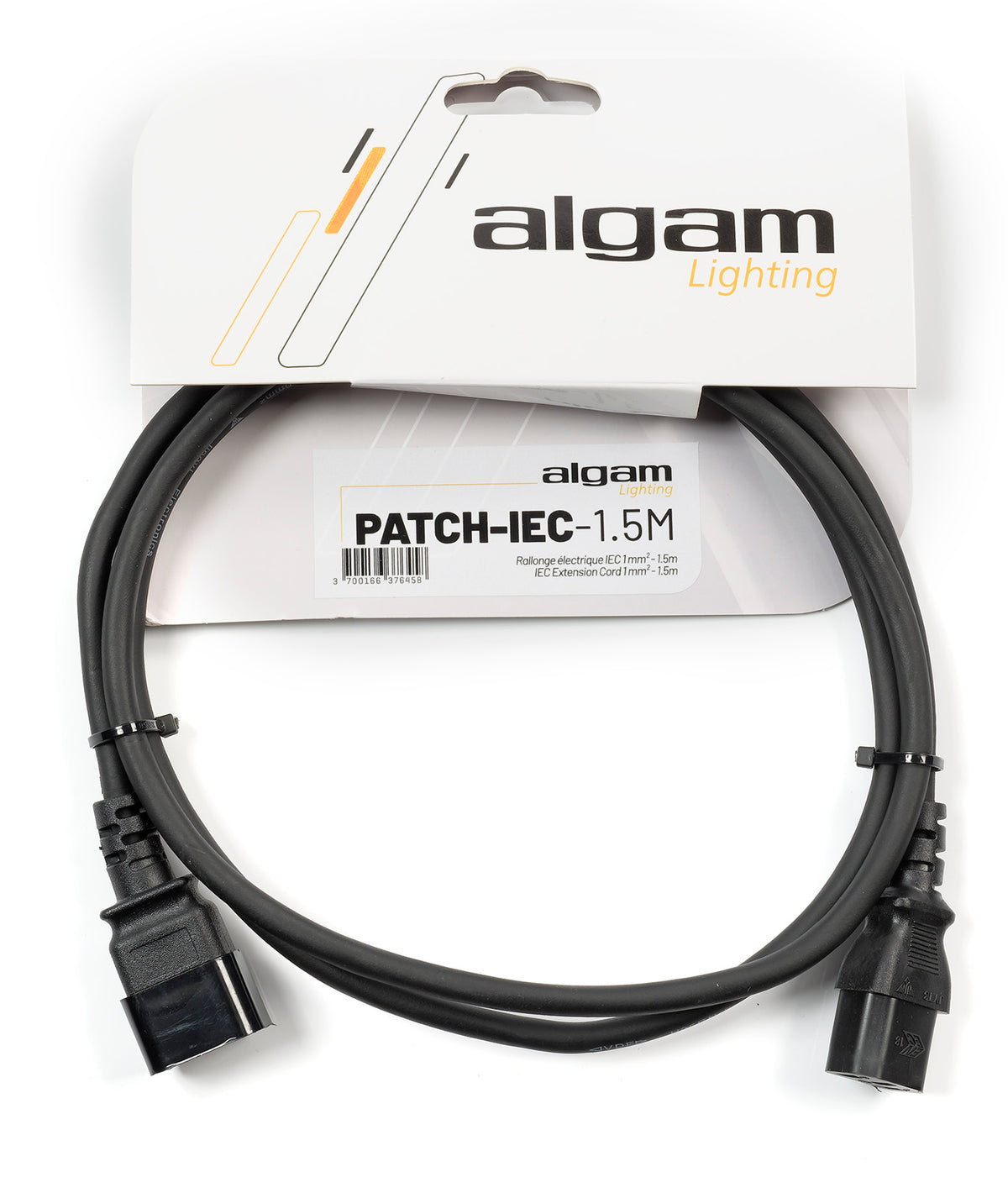 Algam Lighting Rallonge d'alimentation IEC - 1,5M