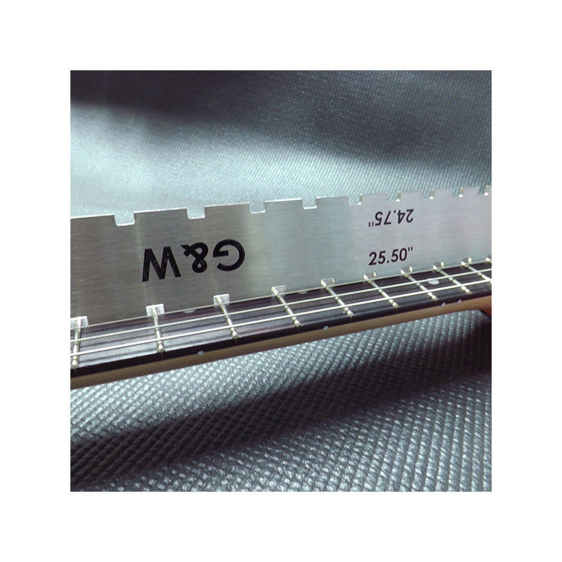 RÈGLE À ENCOCHES RECTIFIÉE POUR GUITARE DIAPASON 24.75"/25.50"