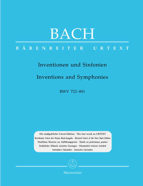 Bach J.S. - Inventions et Symphonies BWV 772-801 - Piano