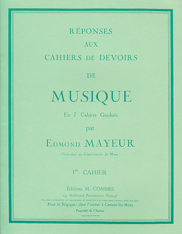 MAYEUR EDMOND - REPONSES AUX CAHIERS DE DEVOIRS VOL.1