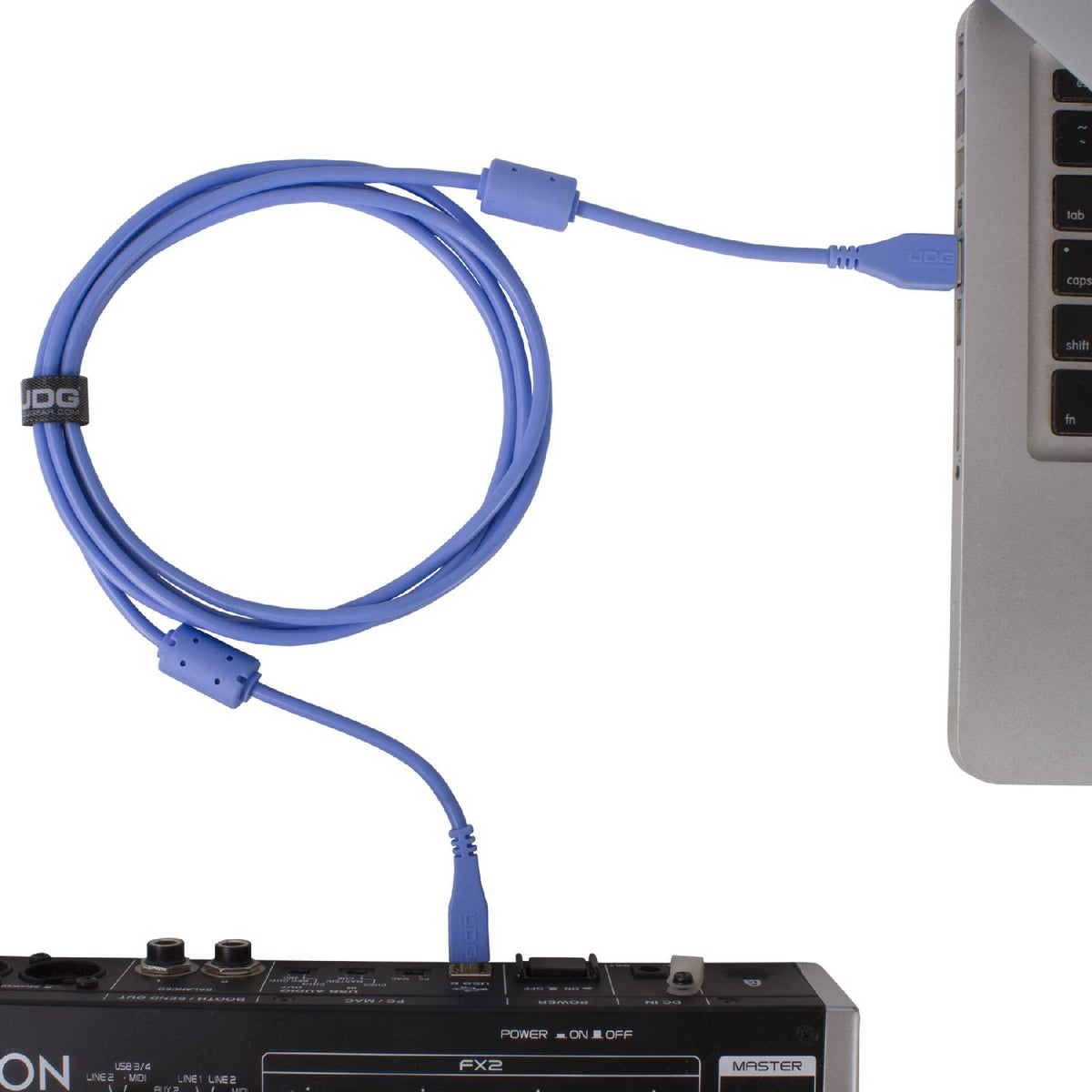 U 95002 LB - Câble USB 2.0 A-B Bleu Droit 2m