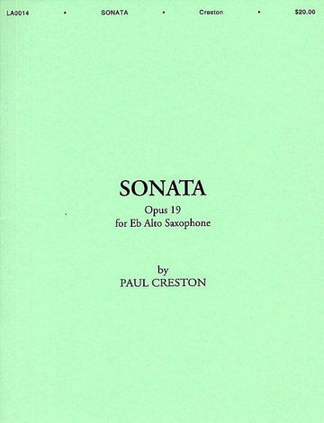 Creston P. - Sonata Op.19 - Saxophone Alto