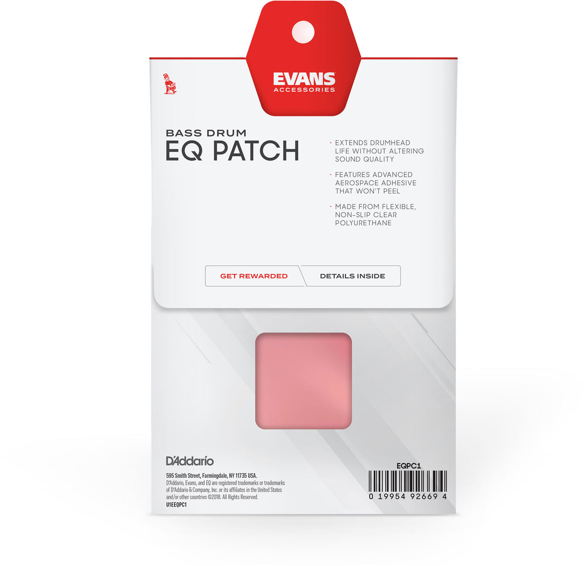 EQPC1 - Patch simple-pédale EQ plastique translucide