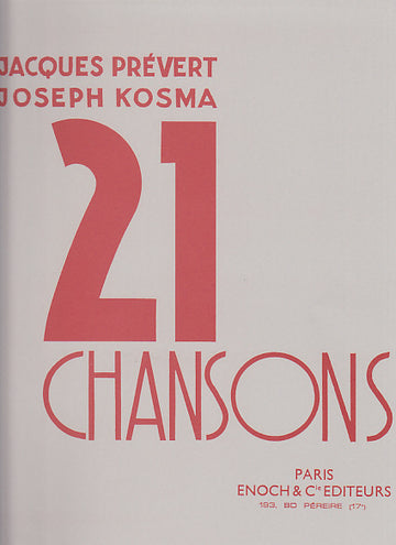 Prevert/kosma - 21 Chansons