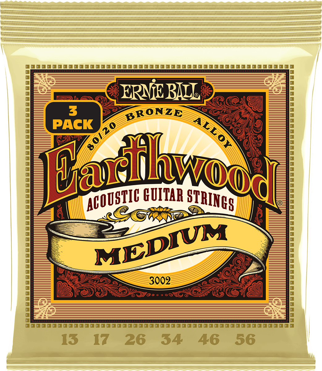 3002 Earthwood 80/20 Bronze Medium 13-56 Pack de 3
