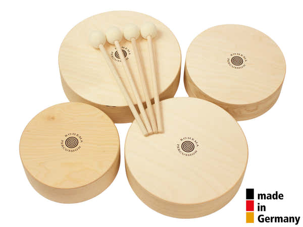 Rohema Set De 4 Toms En Bois + 4 Baguettes - 3+
