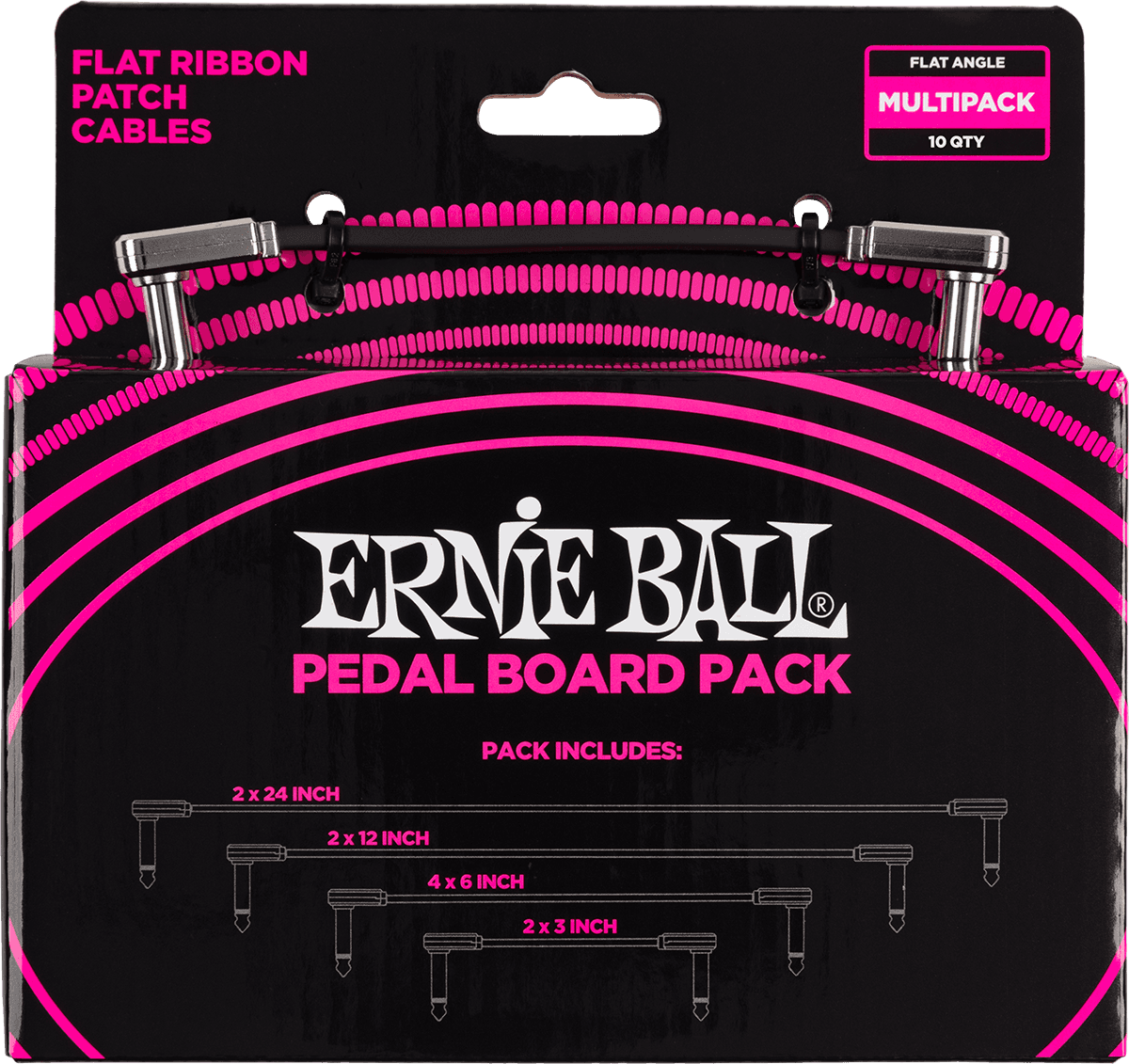 Pedalboard Pack - 10 Patches en 4 Longueurs Panaches- Coudé Fin & Plat