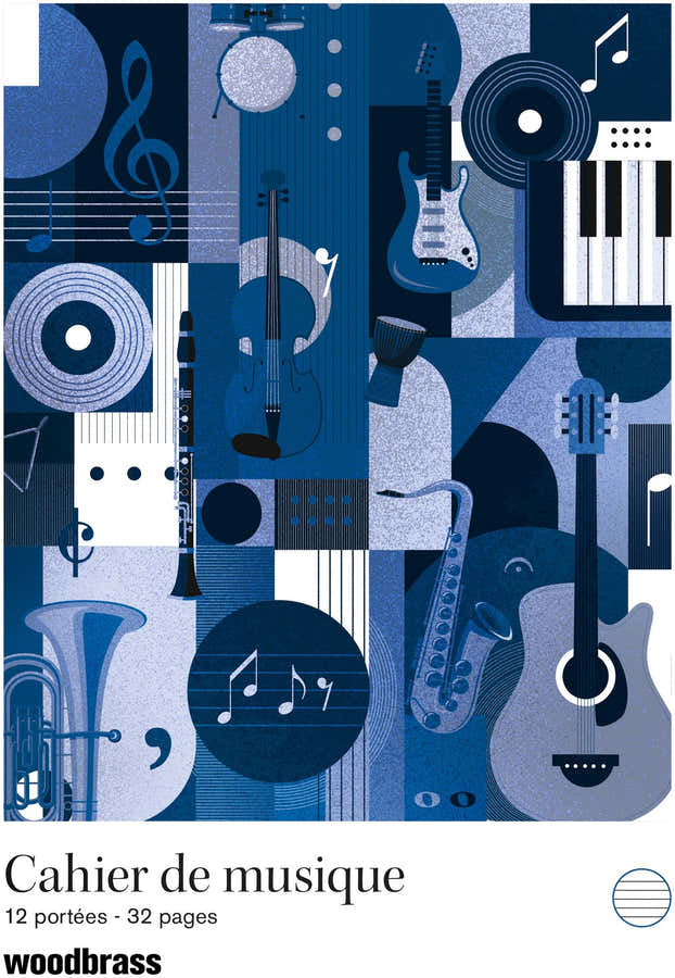 Cahier de musique 12 Portées - 32 pages