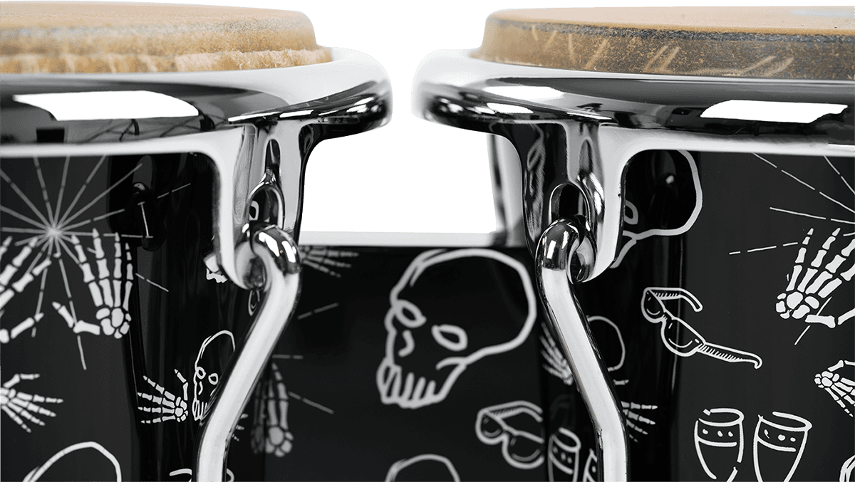 Bongos 7" et 8,5 Asian Oak - Black Custome Signature Lenny Castro
